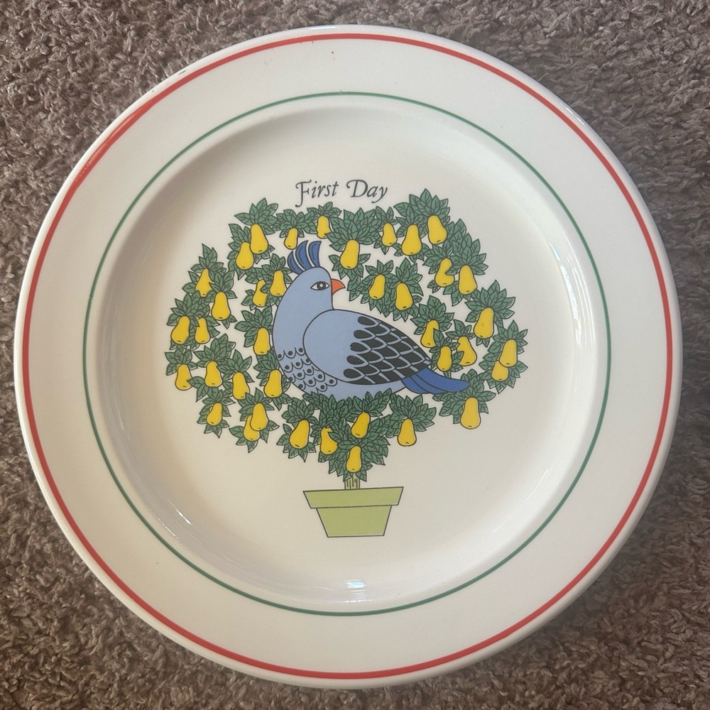 Vintage Taylorton 12 Days of Christmas Dinner Plates First Day 1 USA 10.5”